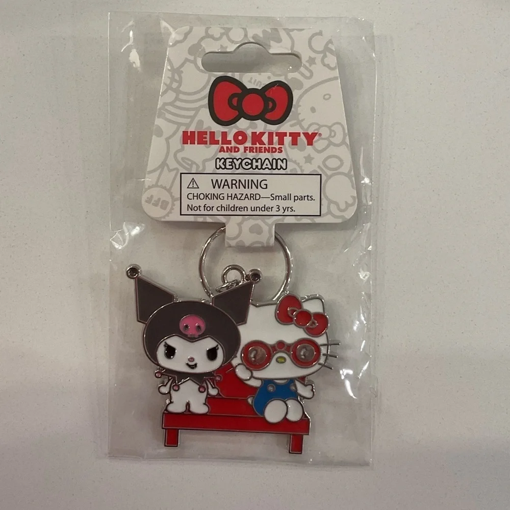 Hello Kitty and Kuromi Keychain